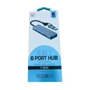 T-3625 USB 6-Port HUB + Card Reader